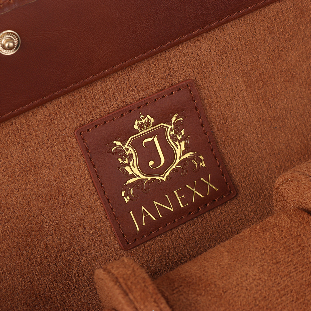 Janexx Premium Leder-Uhrenetui für 3 Uhren - Rehbraun