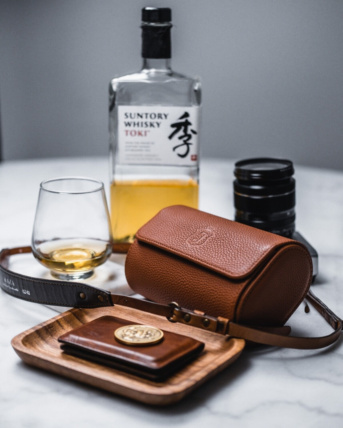 2er Uhrenetui in der Farbe Cognac Braun