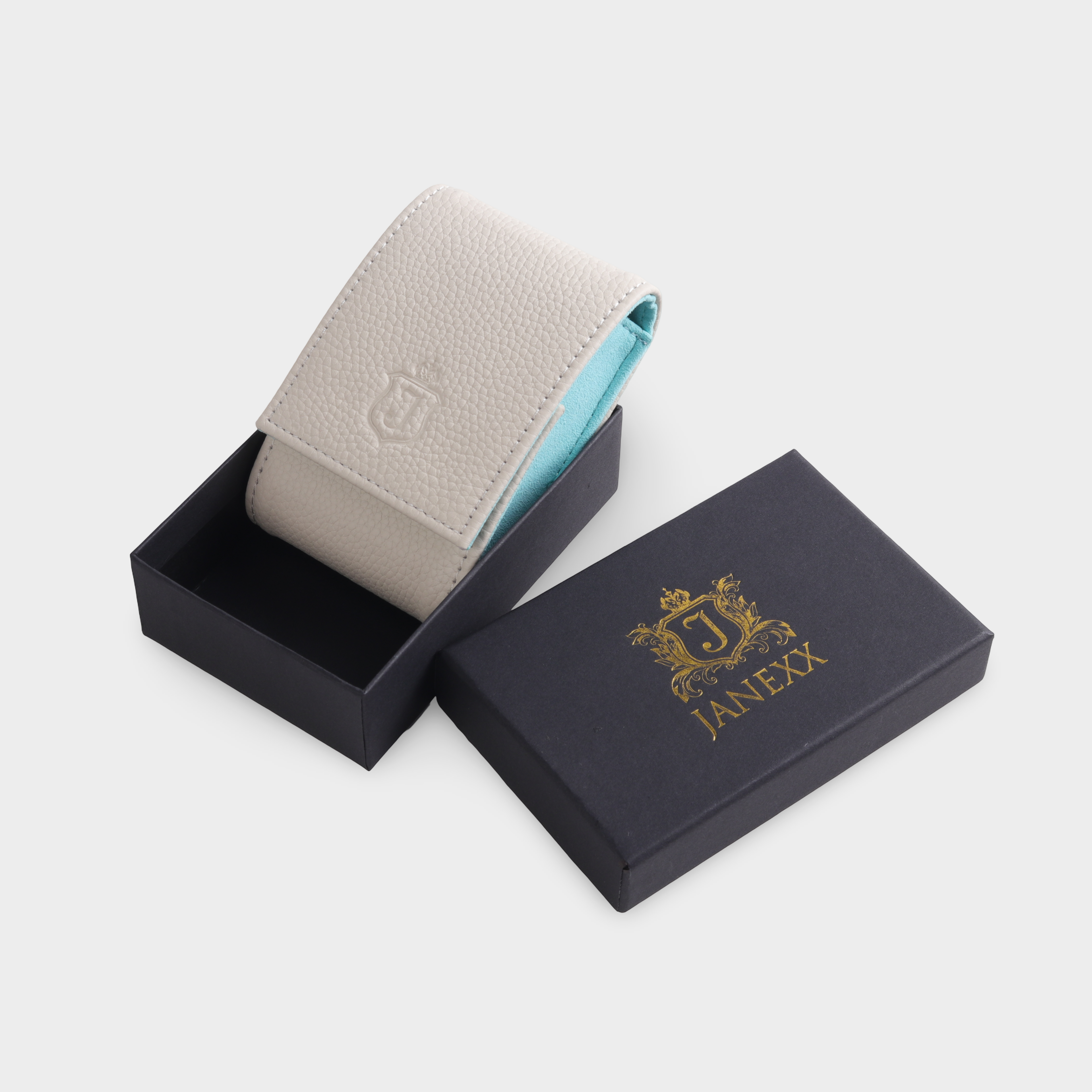 Janexx Premium Leder-Uhrenetui für 1 Uhr - Weiss