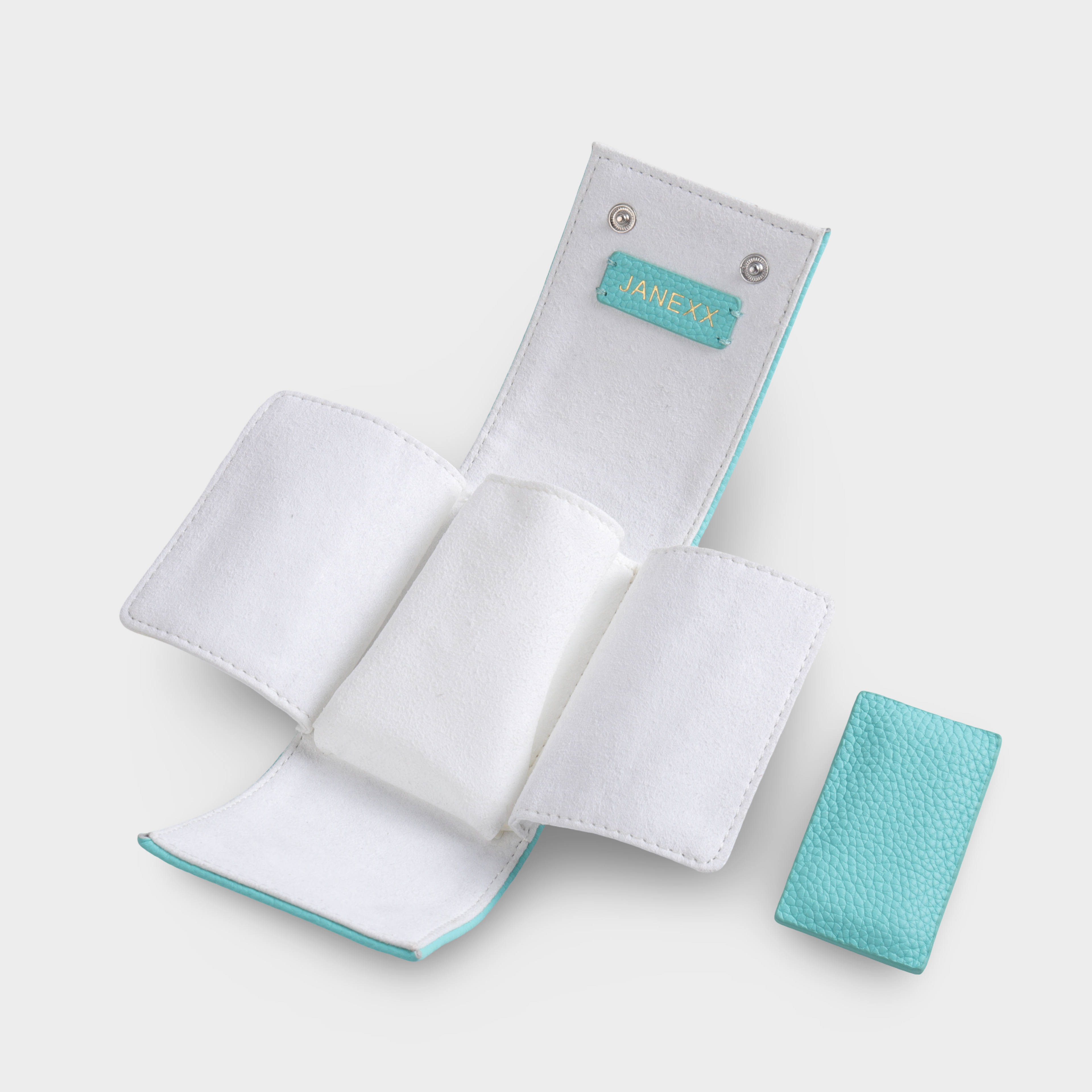 Janexx Premium Leder-Uhrenetui für 1 Uhr - Arktis Blau