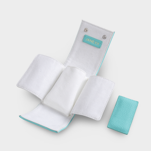 Janexx Premium Leder-Uhrenetui für 1 Uhr - Arktis Blau