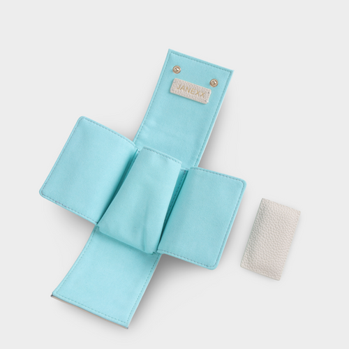 Janexx Premium Leder-Uhrenetui für 1 Uhr - Weiss