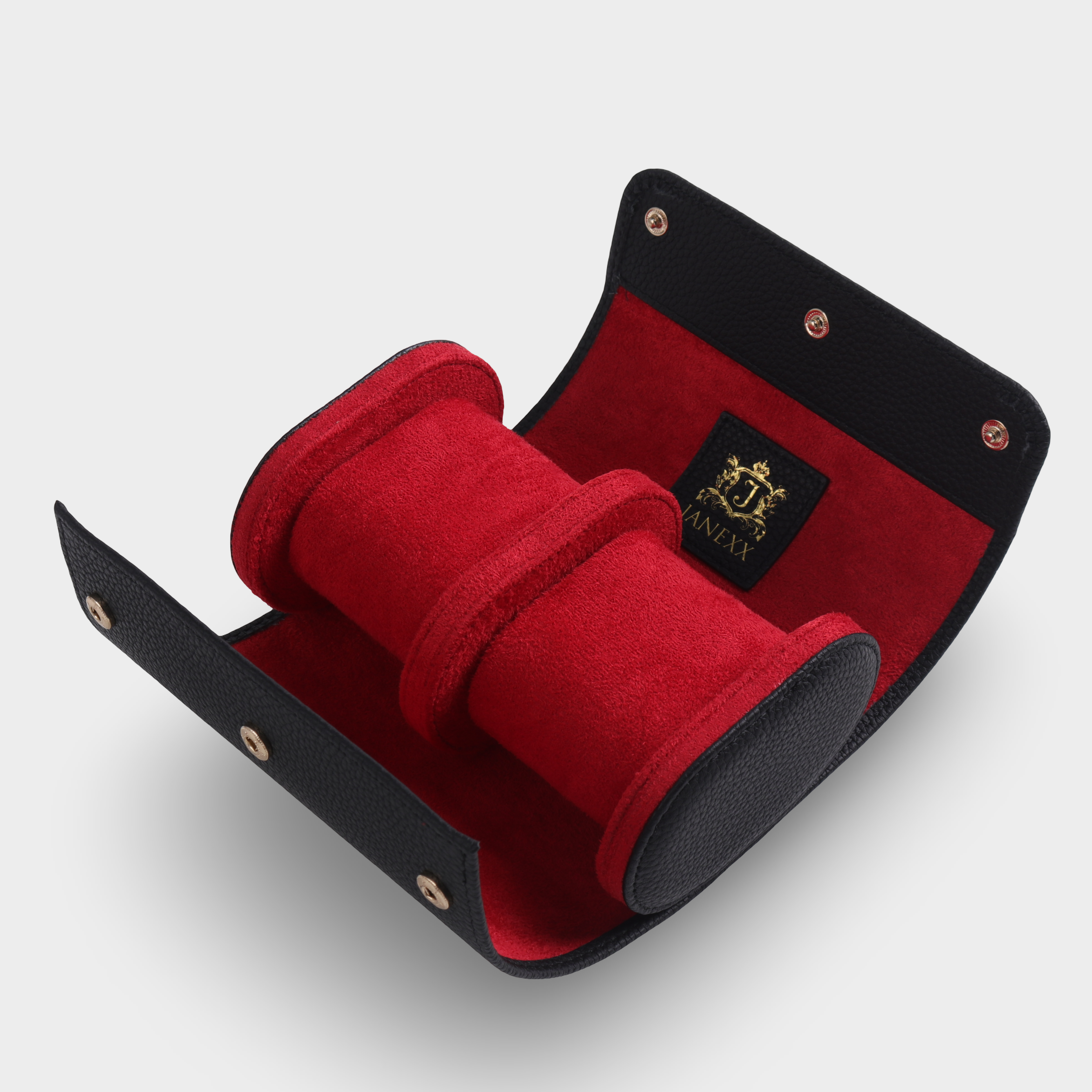 Janexx Premium Leder-Uhrenetui für 2 Uhren - Feuerteufel