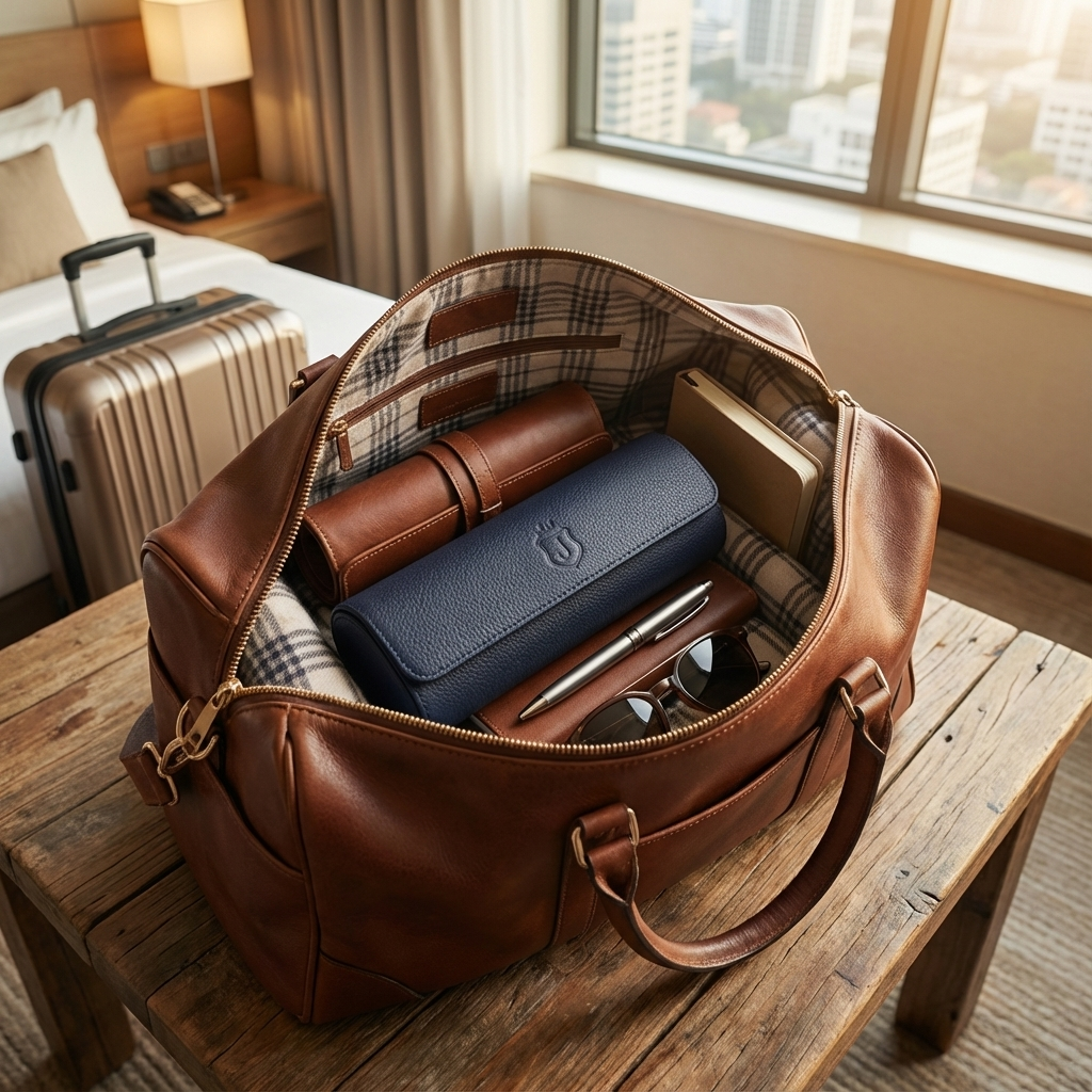 Janexx Leder Uhrenetui für 3 Uhren – 
Janexx Uhrenrolle aus Leder – Premium Qualität
Innenpolster Uhrenetui – sicherer Schutz für Armbanduhren